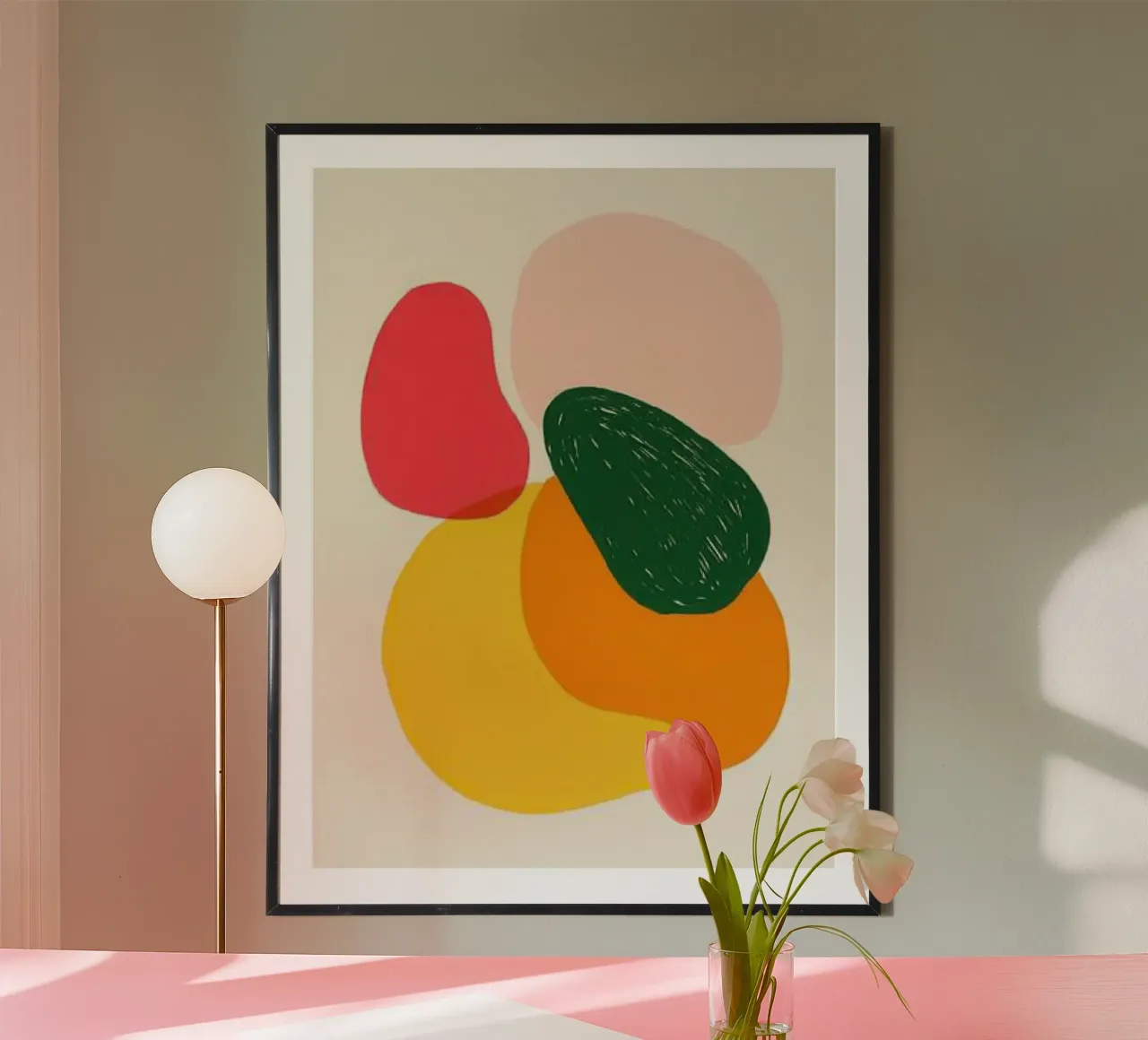 Organic forms - Colour harmony poster by Pop and Fruits - Affiches & posters