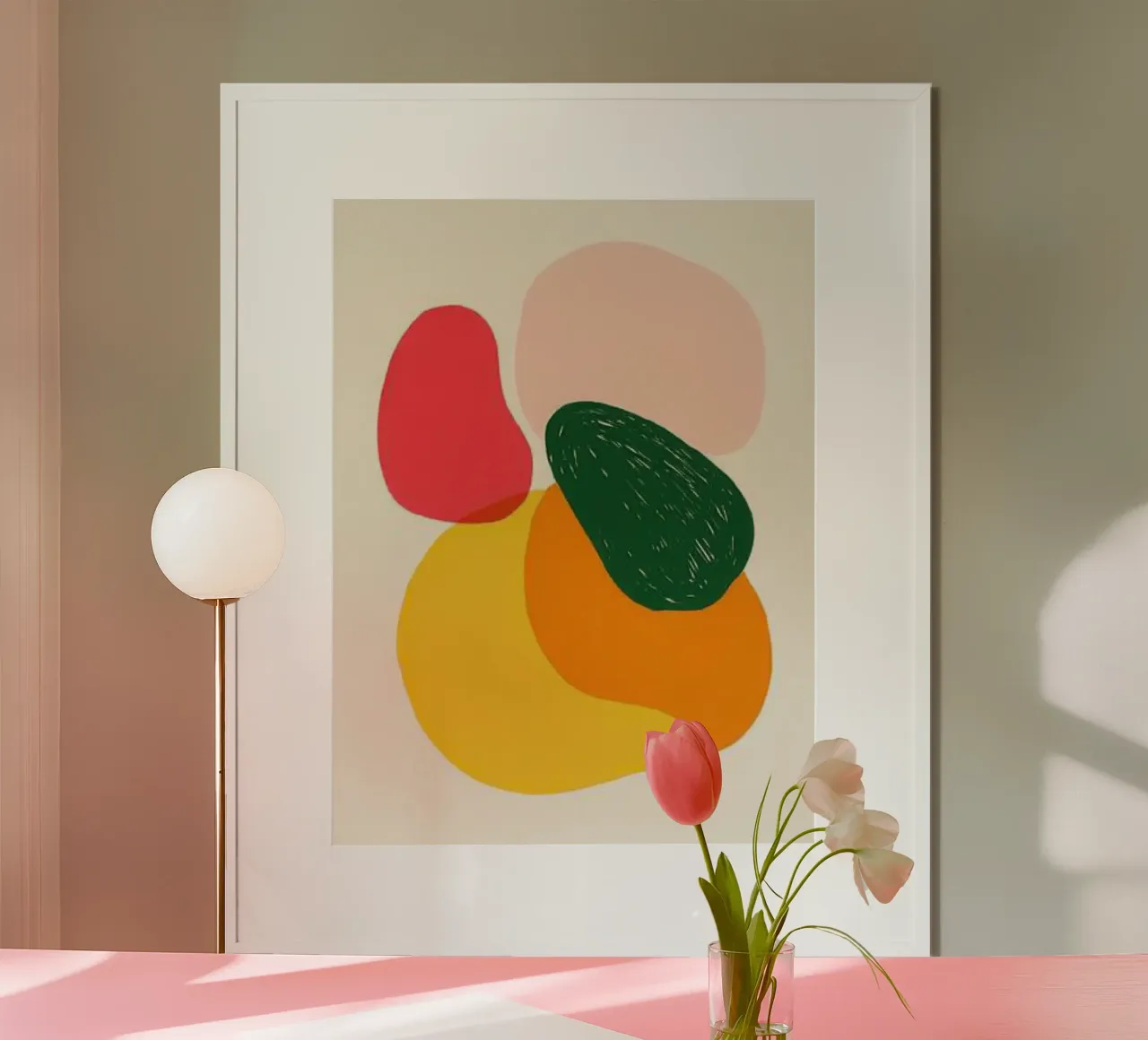 Organic forms - Colour harmony poster by Pop and Fruits - Affiches & posters