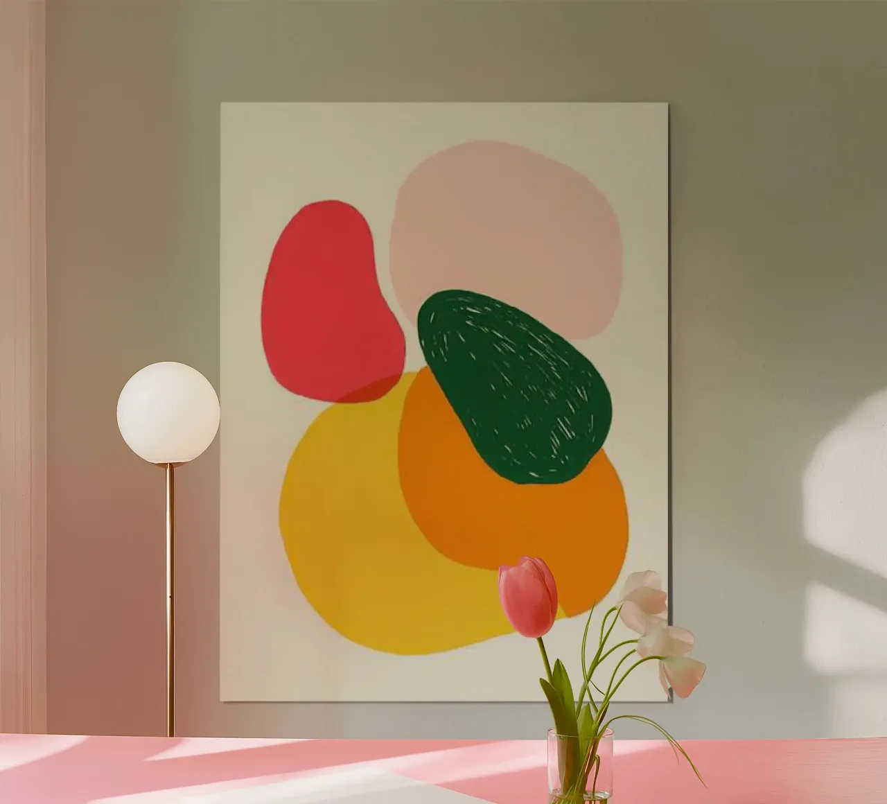 Organic forms - Colour harmony poster by Pop and Fruits - Affiches & posters