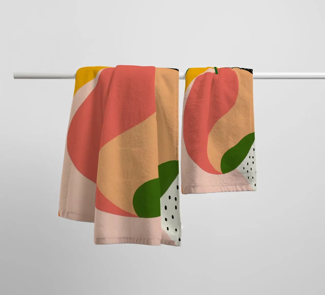 Abstract Cherry and Dotted Cherry towel by Pop and Fruits - Affiches & posters