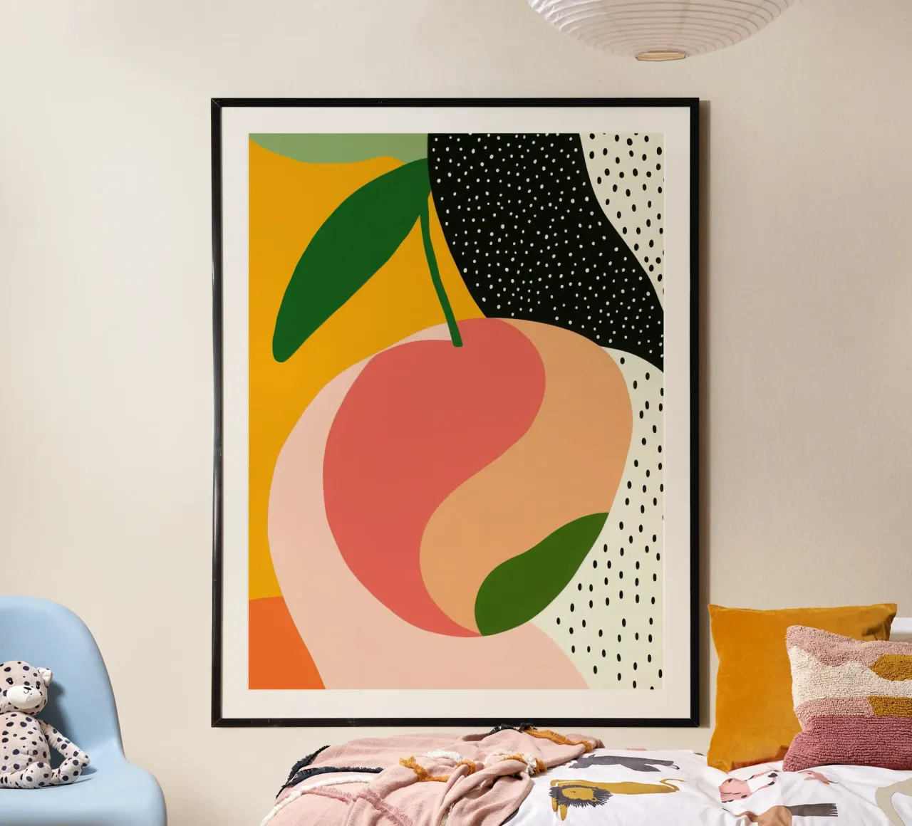 Abstract Cherry and Dotted Cherry poster by Pop and Fruits - Affiches & posters