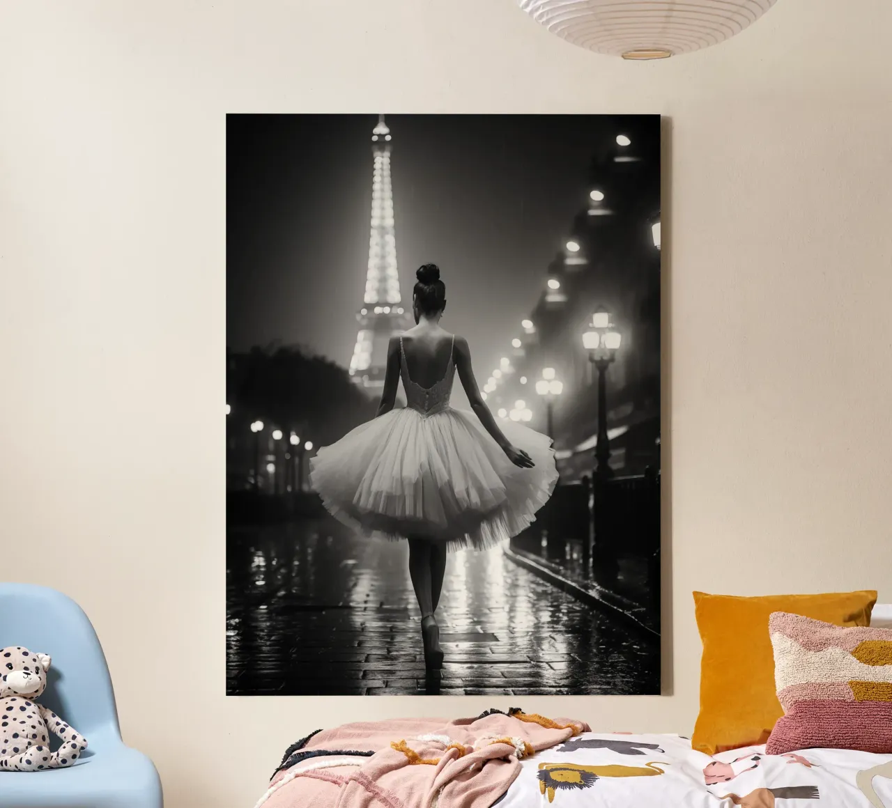 Het Zwanenmeer in Parijs | Noir Esthetiek canvas van Autofocus