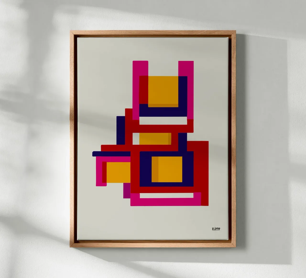 Geometric Abstract Chords– AmFC canvas met Baklijst van Spunk