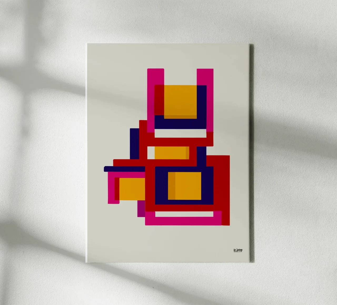 Geometric Abstract Chords– AmFC canvas met Baklijst van Spunk