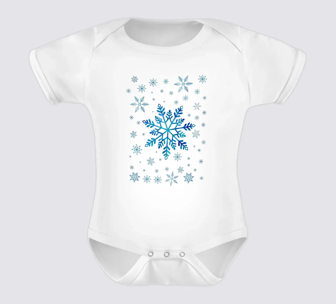 Magia invernale con i fiocchi di neve body neonato maniche corte da CalliLetters