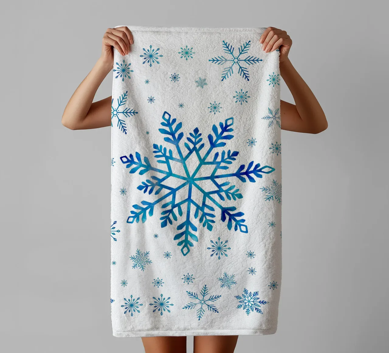 Magia invernale con i fiocchi di neve asciugamano da bagno da CalliLetters