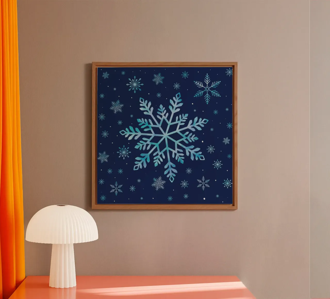 Magia invernale con i fiocchi di neve alluminio dibond da CalliLetters