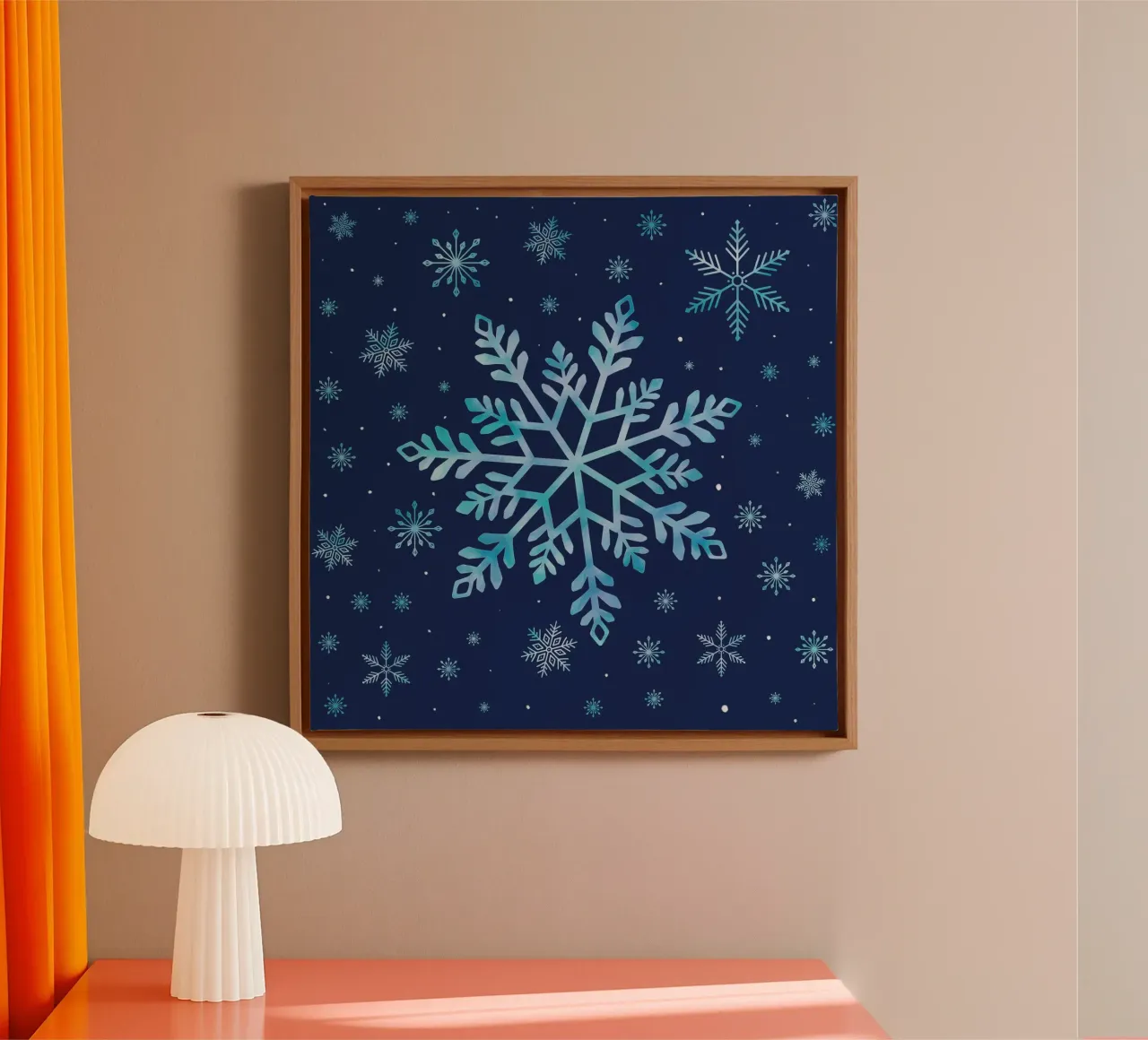 Magia invernale con i fiocchi di neve tela con Cornice a cassetta da CalliLetters