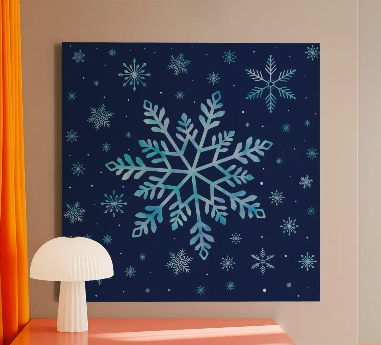 Magia invernale con i fiocchi di neve tela con Cornice a cassetta da CalliLetters