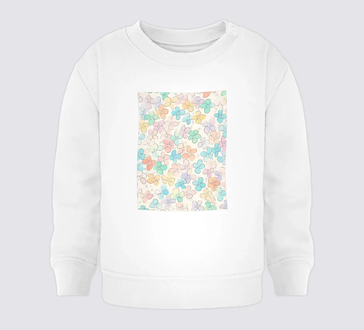 Un simpatico mondo di fiori felpa neonato da Carinaprint
