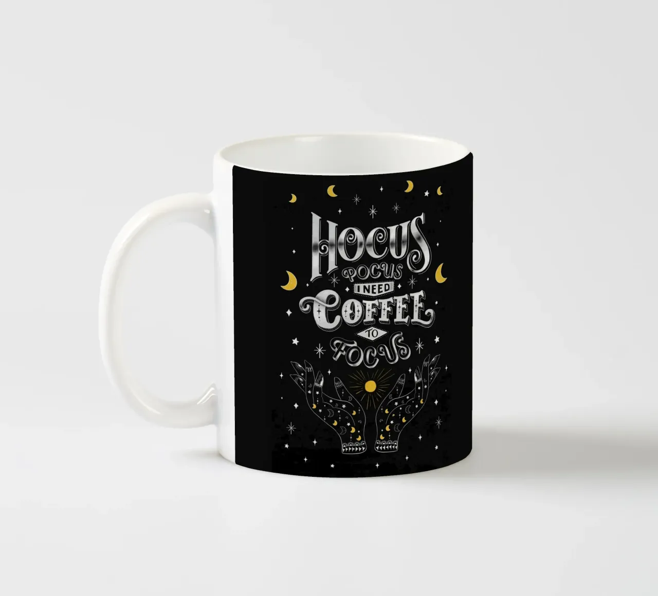 Slogan del caffè. Hocus Pocus. Scritta su lavagna. tazza in ceramica da CalliLetters