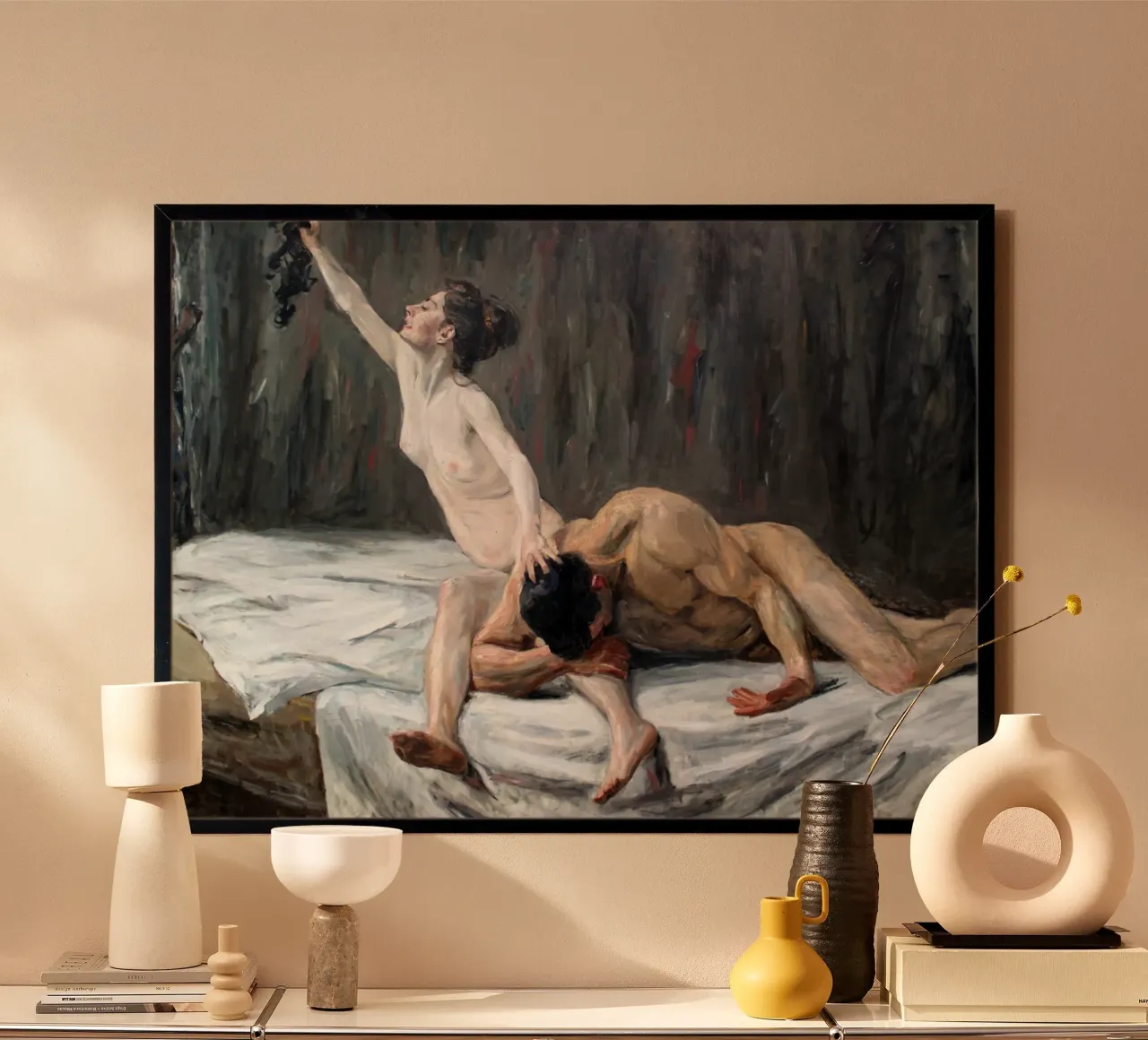 Max Liebermann - Sansone e Dalila, 1902 poster con telaio in alluminio da William Store