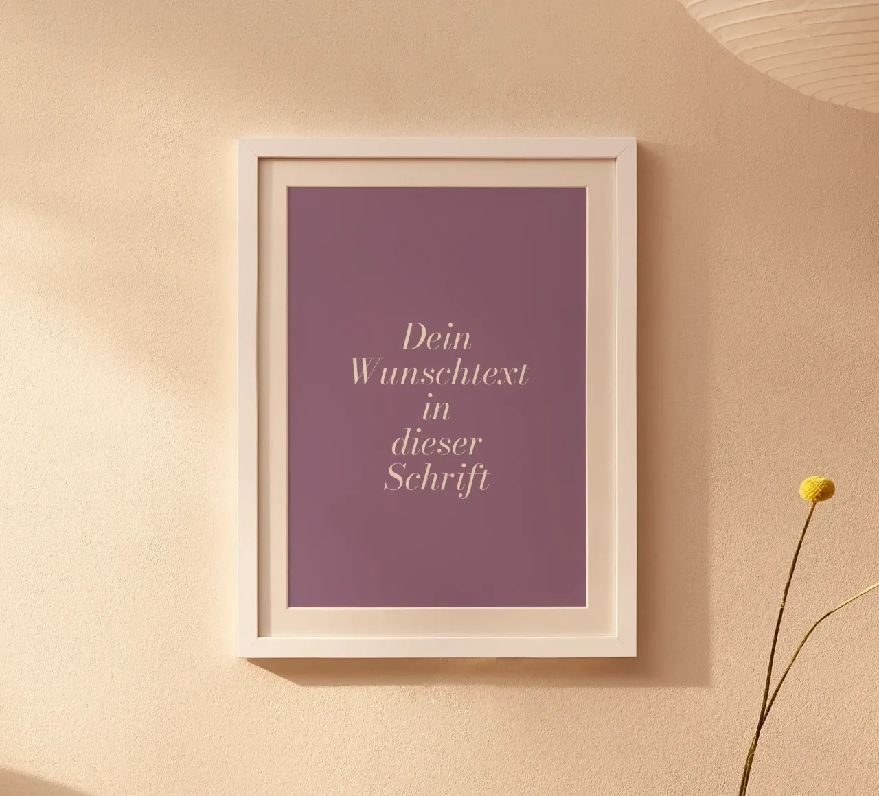 Lavendel lila mit Wunschtext poster con telaio in alluminio da BAINAI KIDS