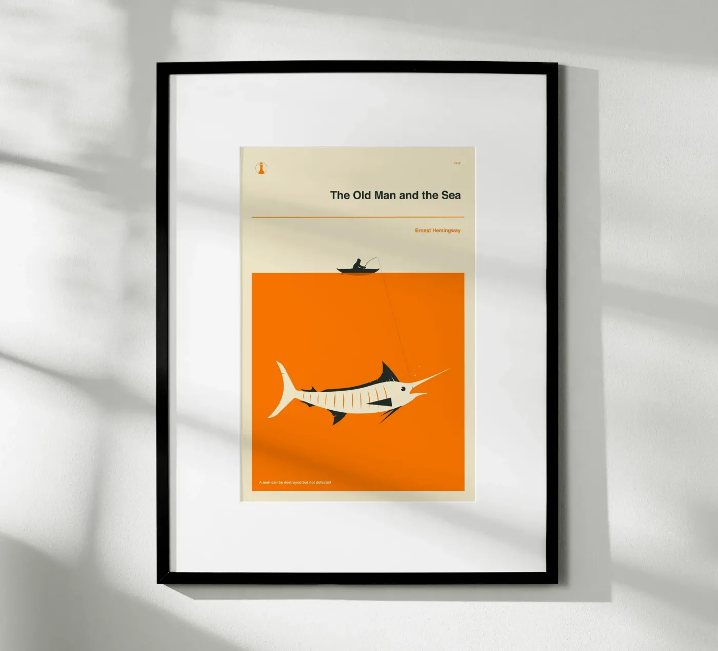 DE OUDE MAN EN DE ZEE poster van Jazzberry Blue