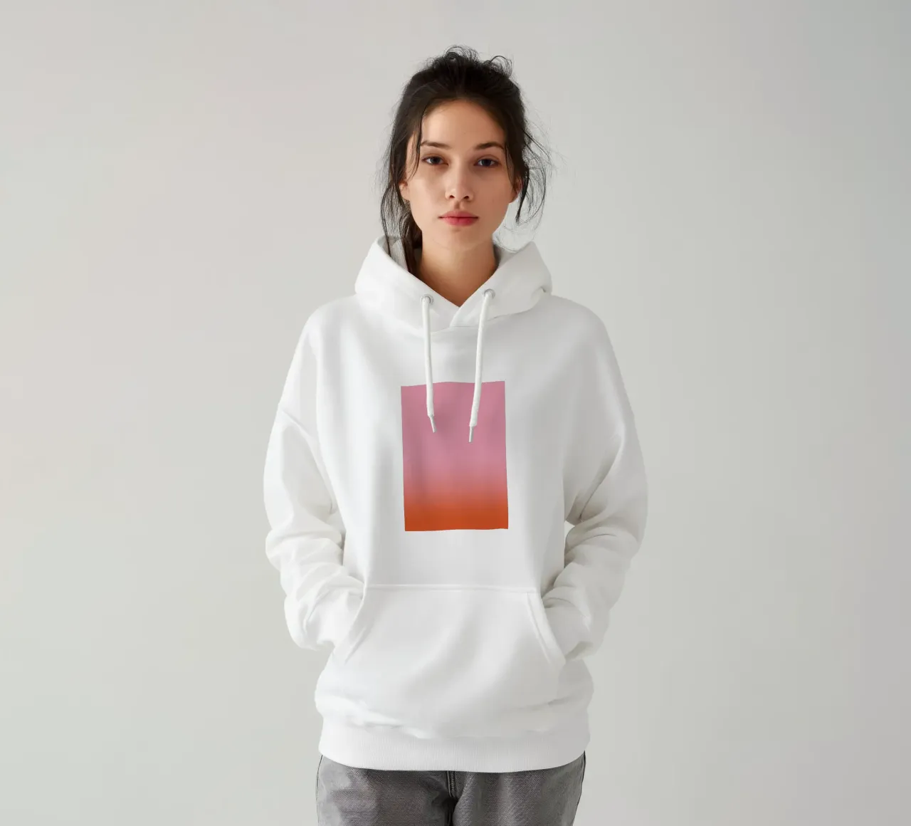 Rosarot Fade Gradient hoodie van BAINAI KIDS