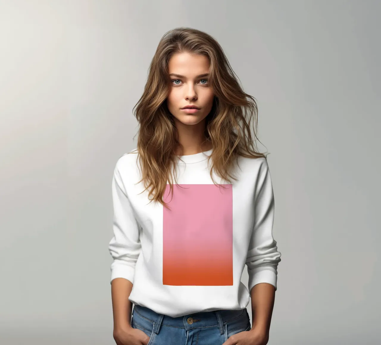 Rosarot Fade Gradient Sweatshirt von BAINAI KIDS
