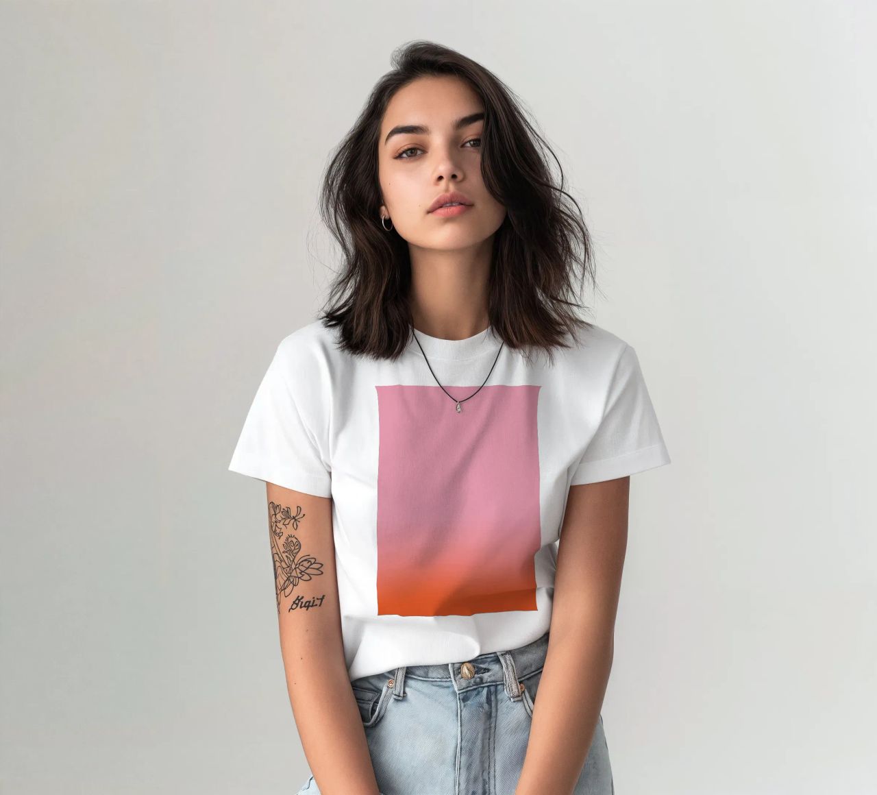 Rosarot Fade Gradient t-shirt da BAINAI KIDS