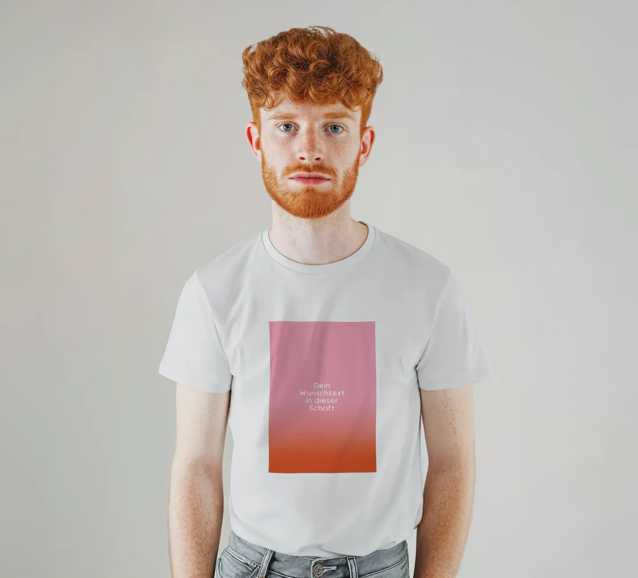 Wunschtext Rosarot Fade Gradient t-shirt da BAINAI KIDS