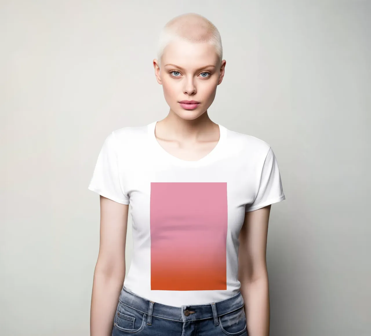 Rosarot Fade Gradient t-shirt da donna da BAINAI KIDS