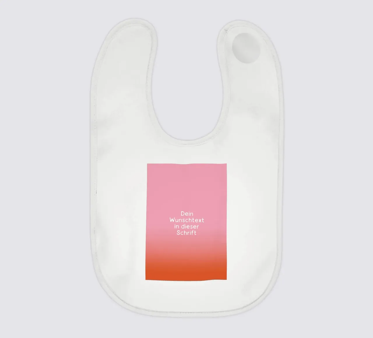 Wunschtext Rosarot Fade Gradient Babylätzchen von BAINAI KIDS