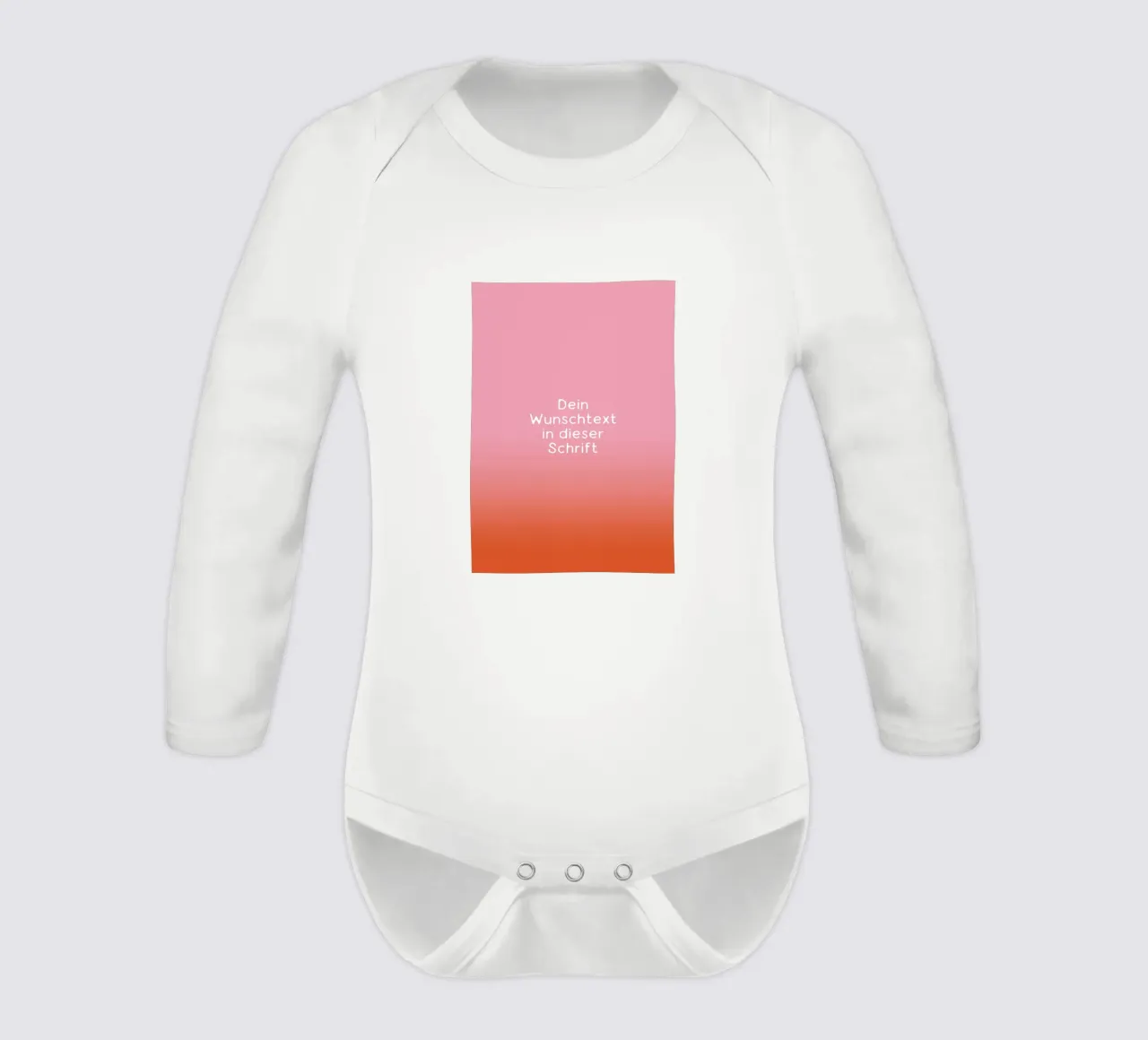 Wunschtext Rosarot Fade Gradient body neonato maniche lunghe da BAINAI KIDS