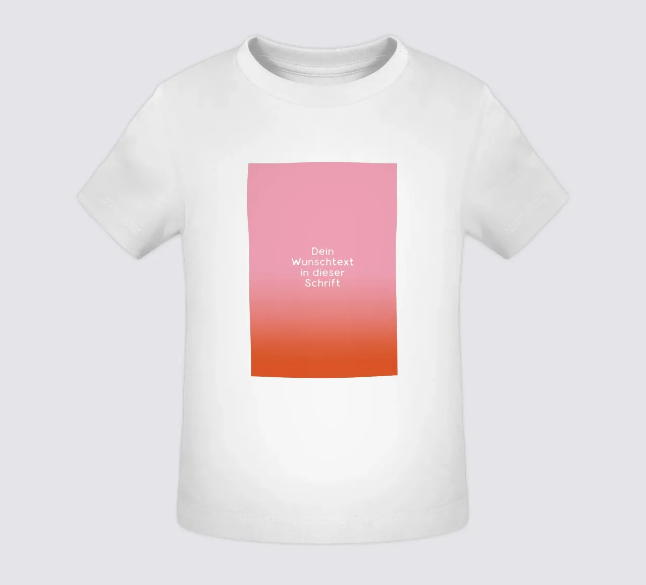 Wunschtext Rosarot Fade Gradient maglietta neonato da BAINAI KIDS
