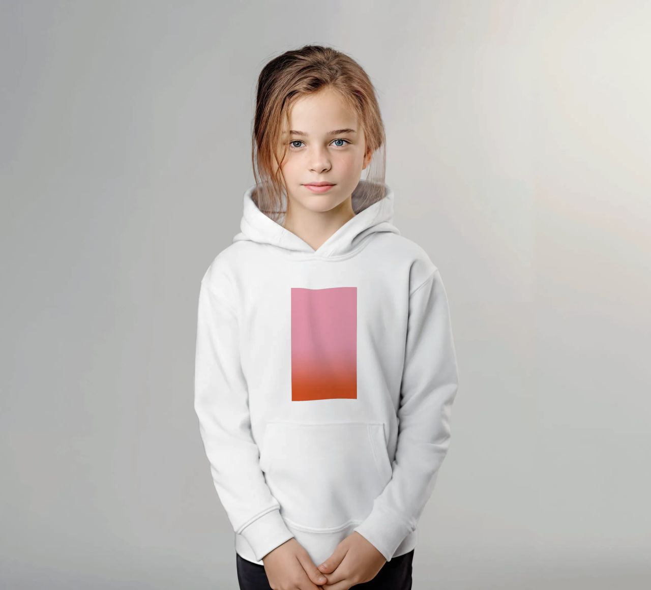 Rosarot Fade Gradient felpa bambino con cappuccio da BAINAI KIDS