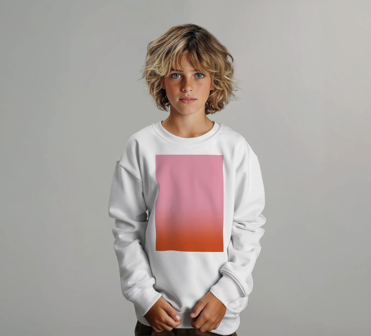 Rosarot Fade Gradient felpa bambino da BAINAI KIDS