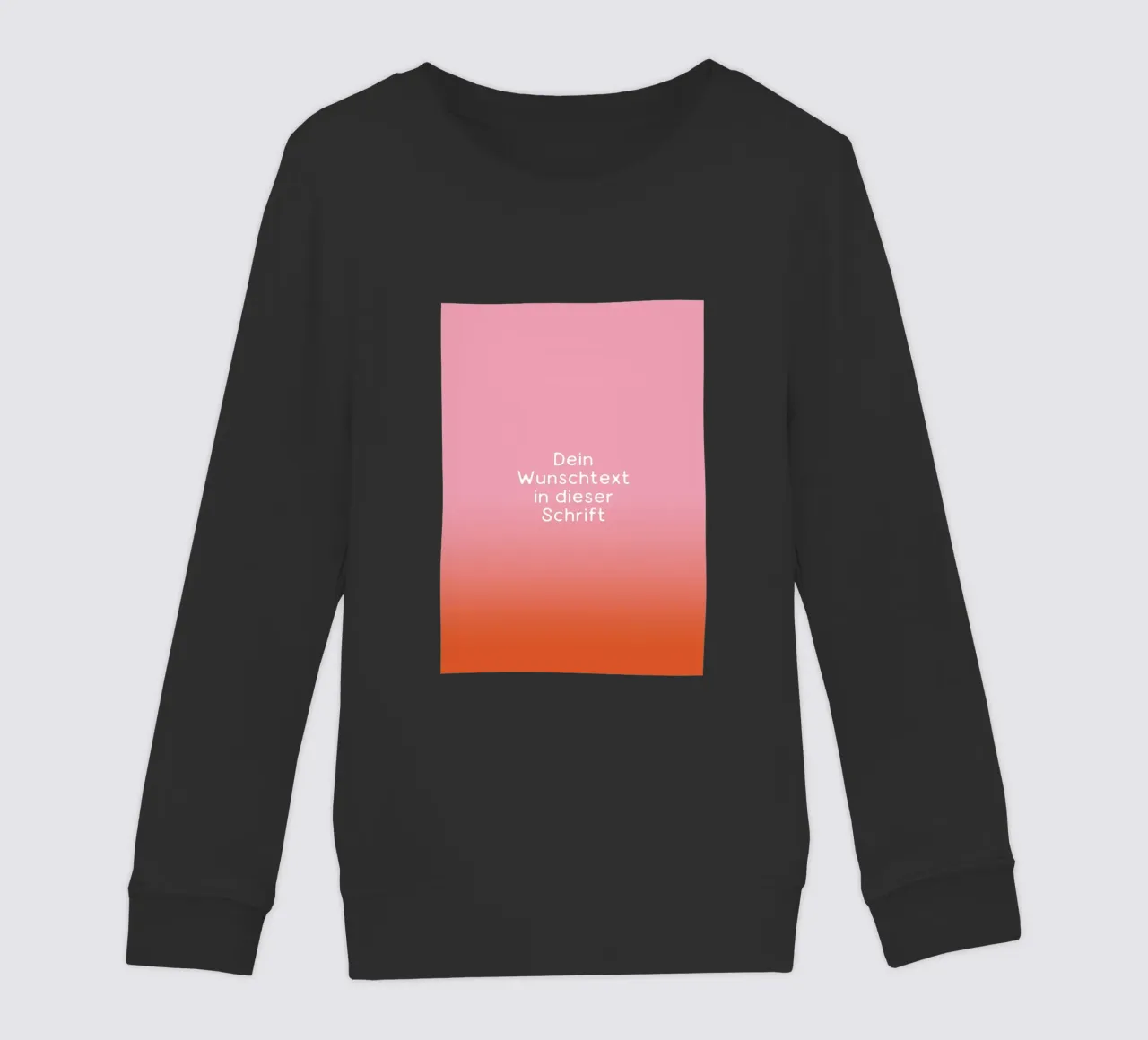 Wunschtext Rosarot Fade Gradient felpa bambino da BAINAI KIDS