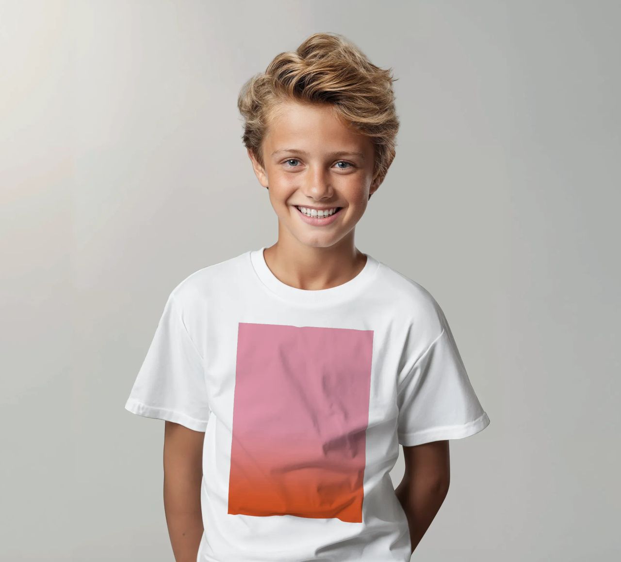 Rosarot Fade Gradient t-shirt bambini da BAINAI KIDS