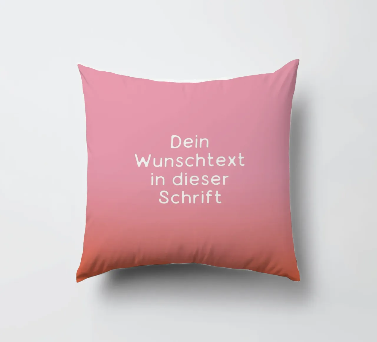 Wunschtext Rosarot Fade Gradient cuscino da BAINAI KIDS