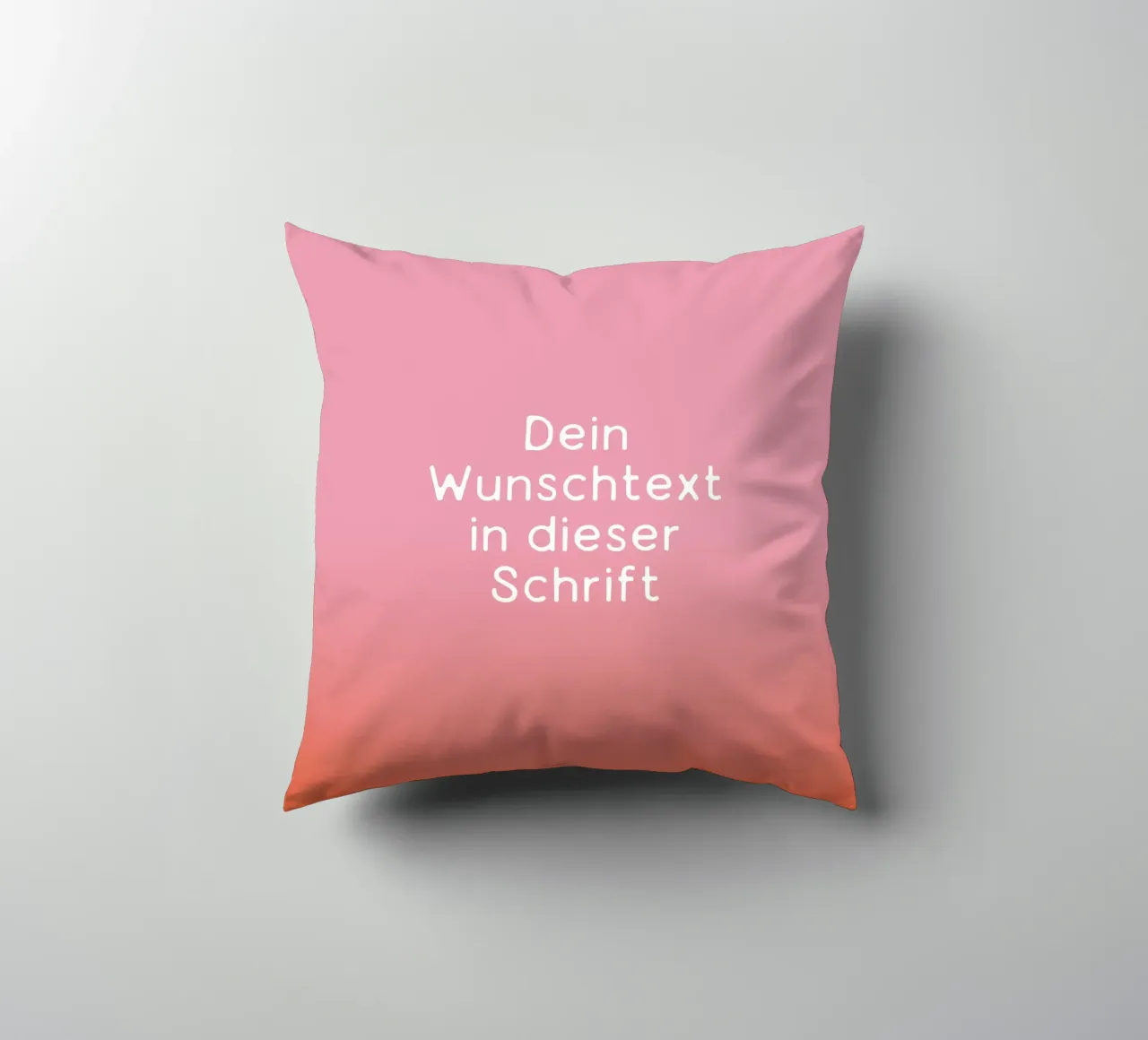 Wunschtext Rosarot Fade Gradient cuscino da BAINAI KIDS