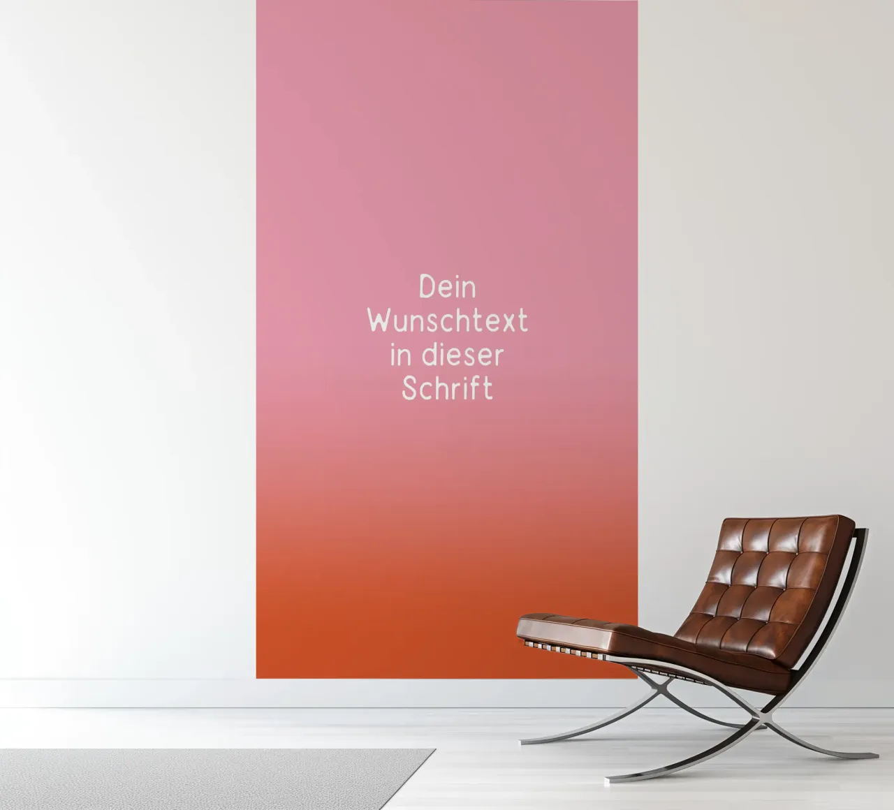 Wunschtext Rosarot Fade Gradient papel para pared de BAINAI KIDS