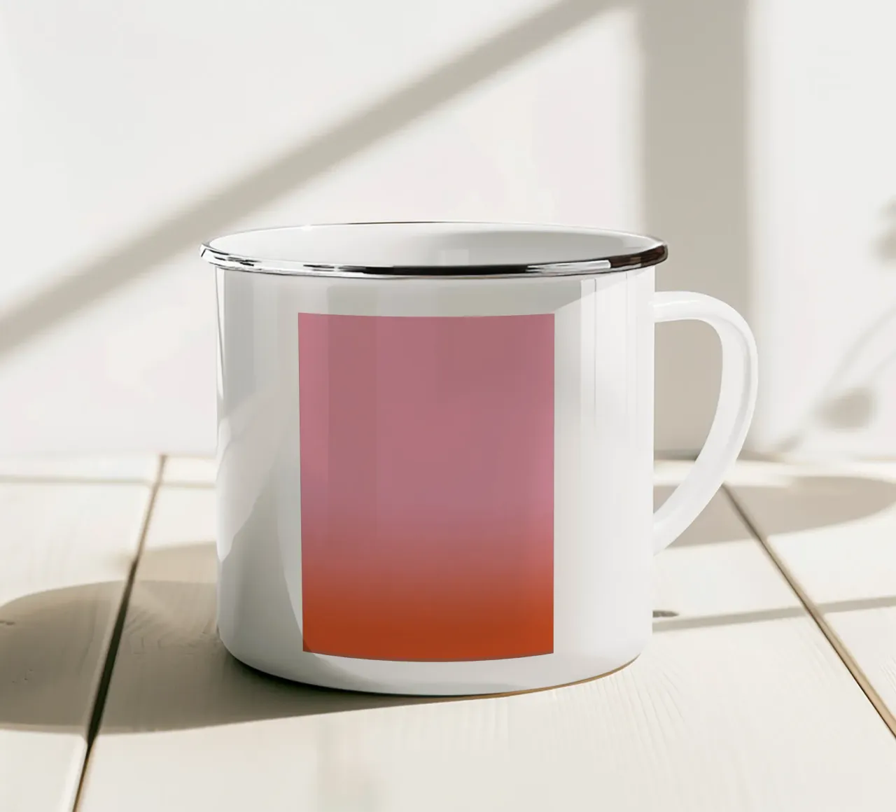 Rosarot Fade Gradient Emaille Tasse von BAINAI KIDS