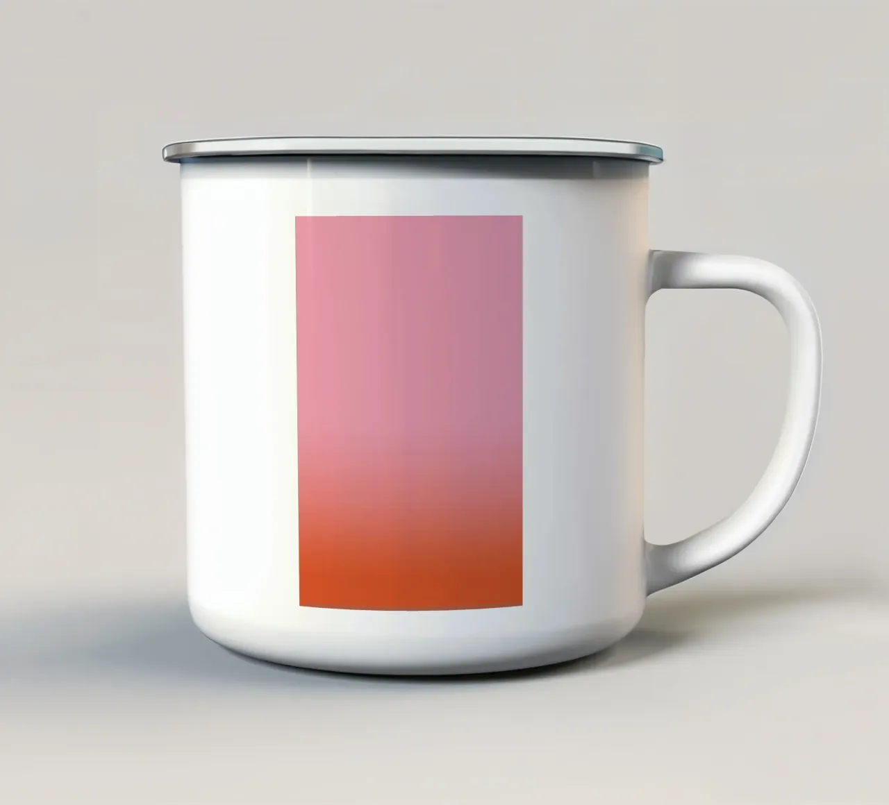 Rosarot Fade Gradient Emaille Tasse von BAINAI KIDS