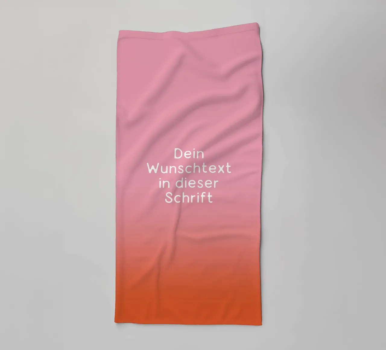 Wunschtext Rosarot Fade Gradient Handtuch von BAINAI KIDS