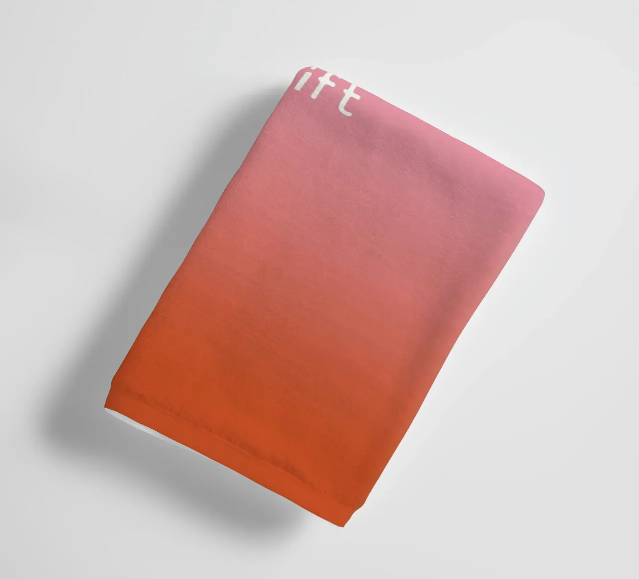 Wunschtext Rosarot Fade Gradient Handtuch von BAINAI KIDS