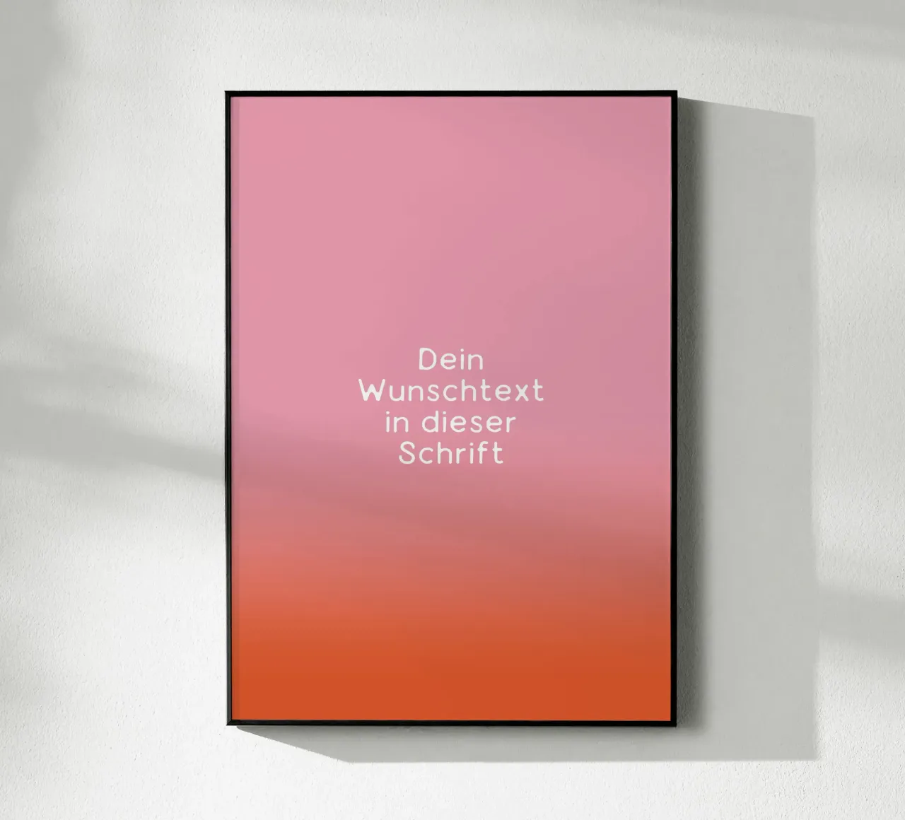 Wunschtext Rosarot Fade Gradient plexiglass da BAINAI KIDS