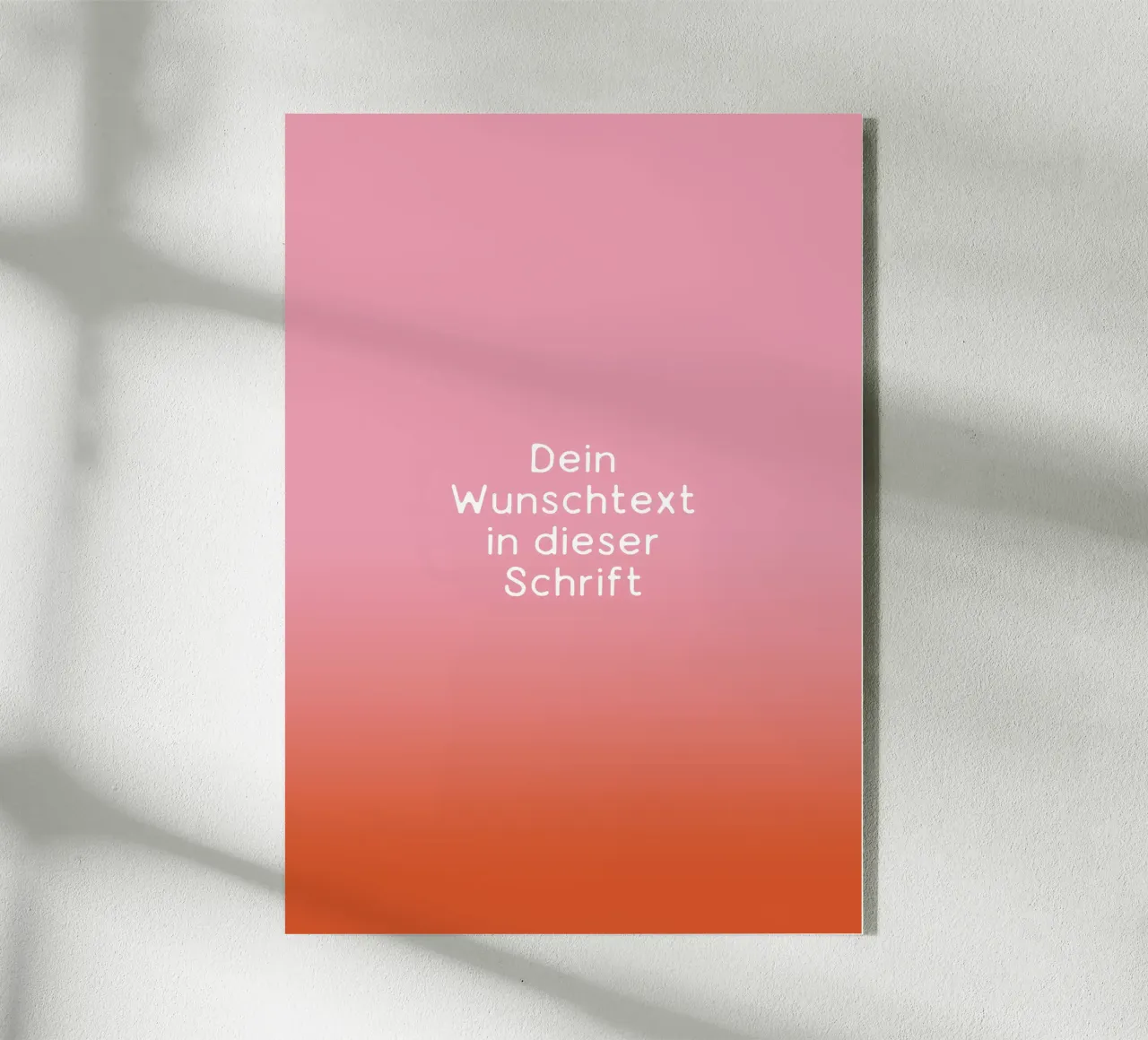 Wunschtext Rosarot Fade Gradient plexiglass da BAINAI KIDS