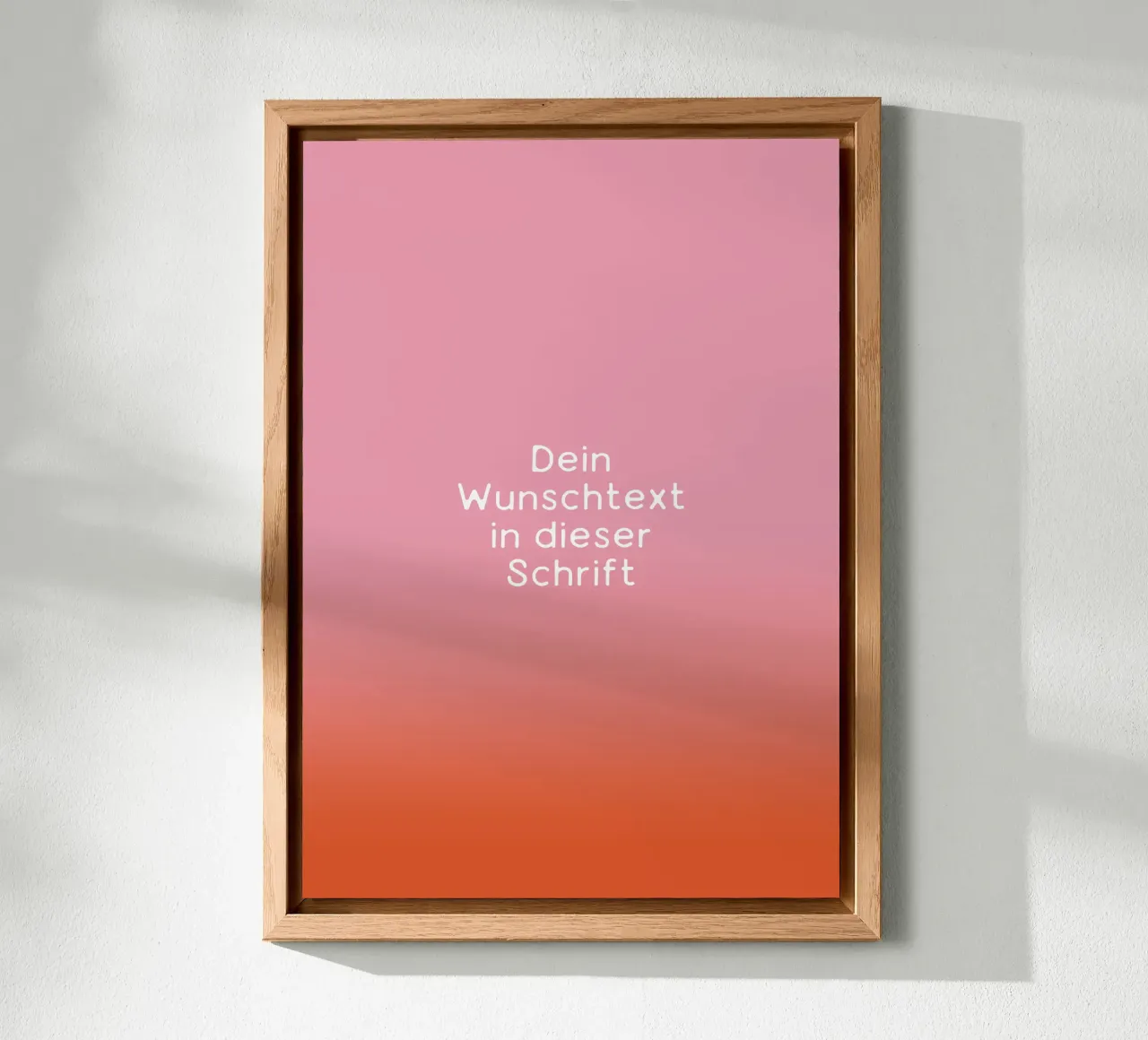 Wunschtext Rosarot Fade Gradient alluminio dibond da BAINAI KIDS