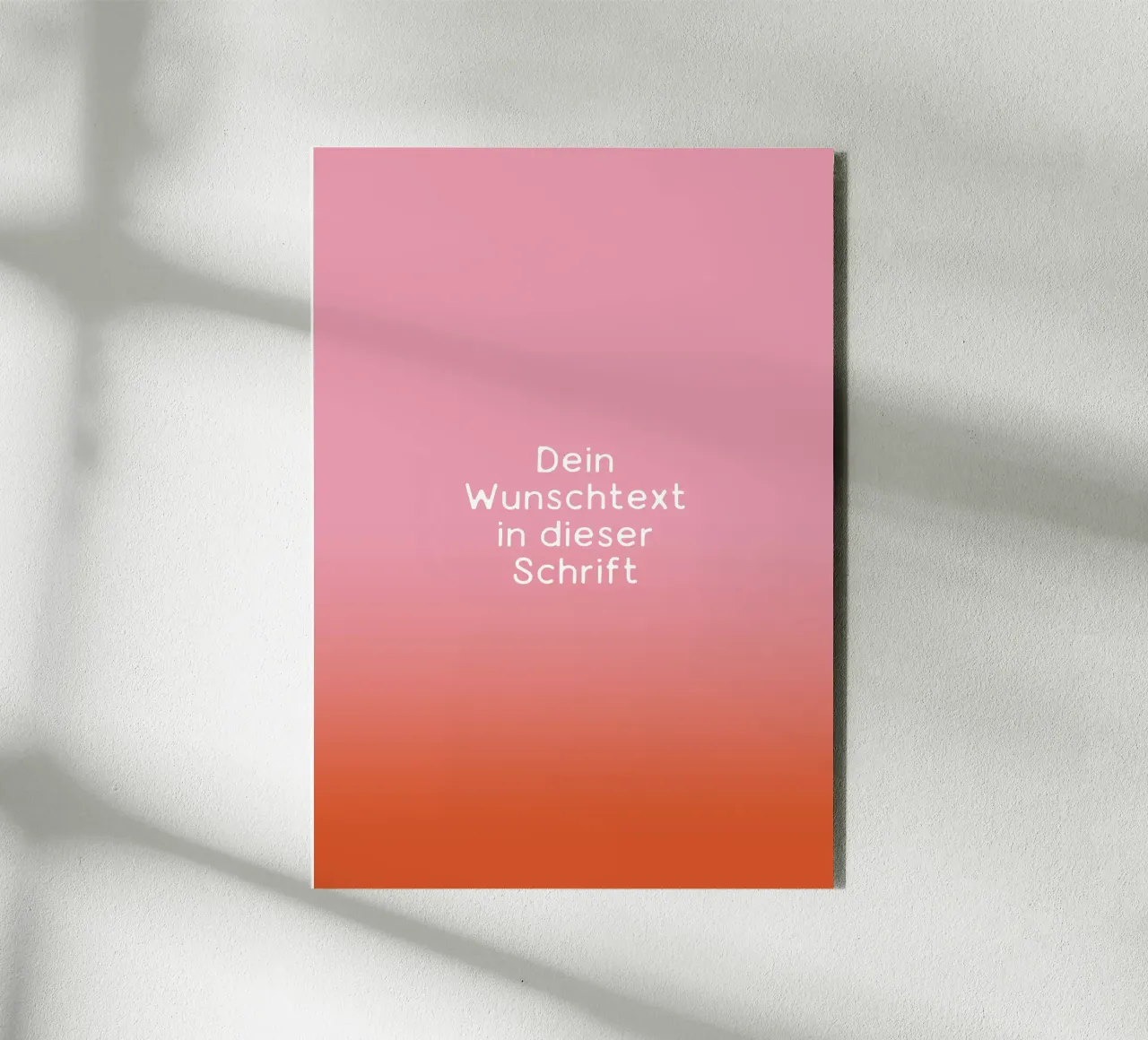 Wunschtext Rosarot Fade Gradient alluminio dibond da BAINAI KIDS
