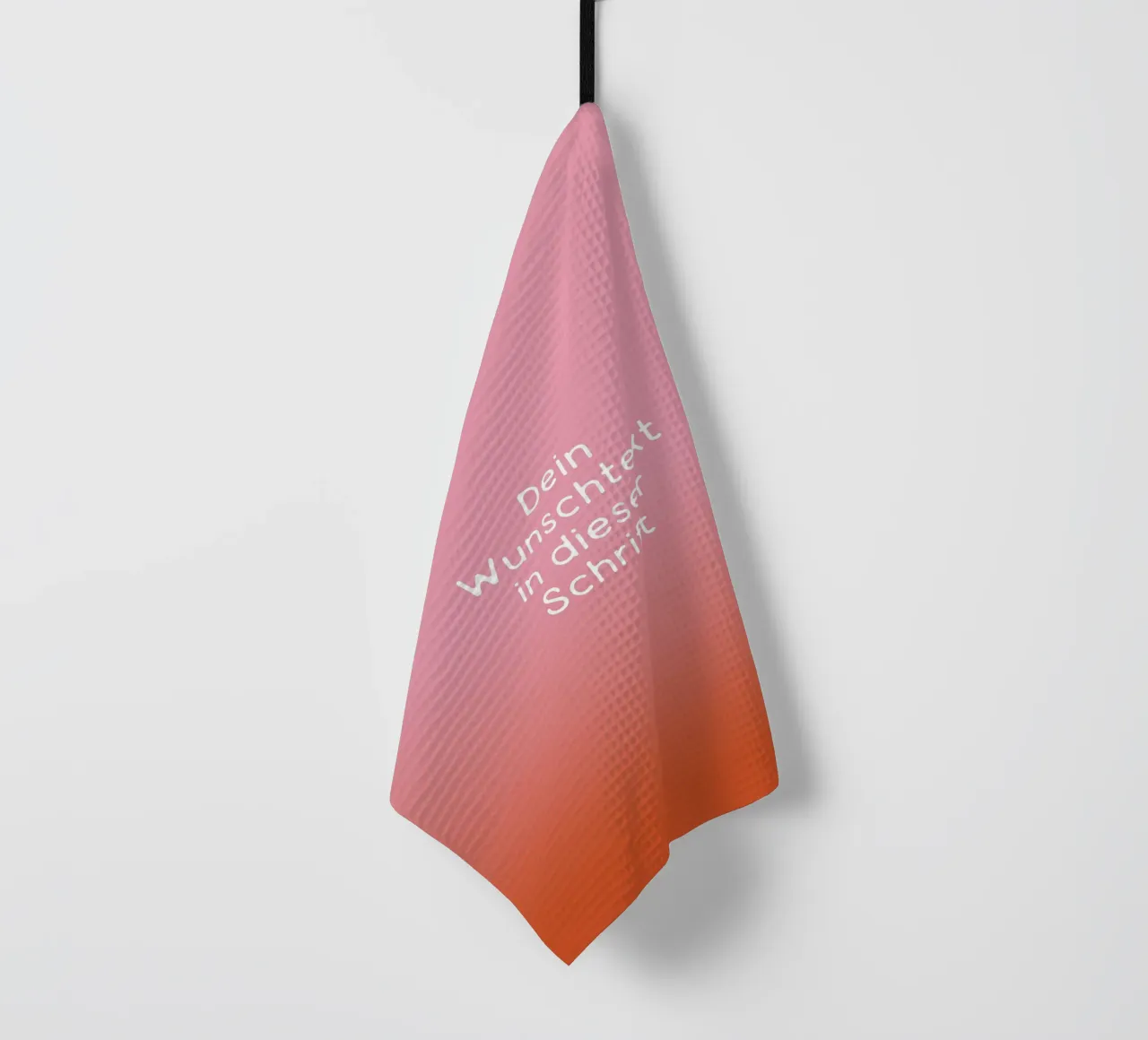 Wunschtext Rosarot Fade Gradient Geschirrtuch von BAINAI KIDS