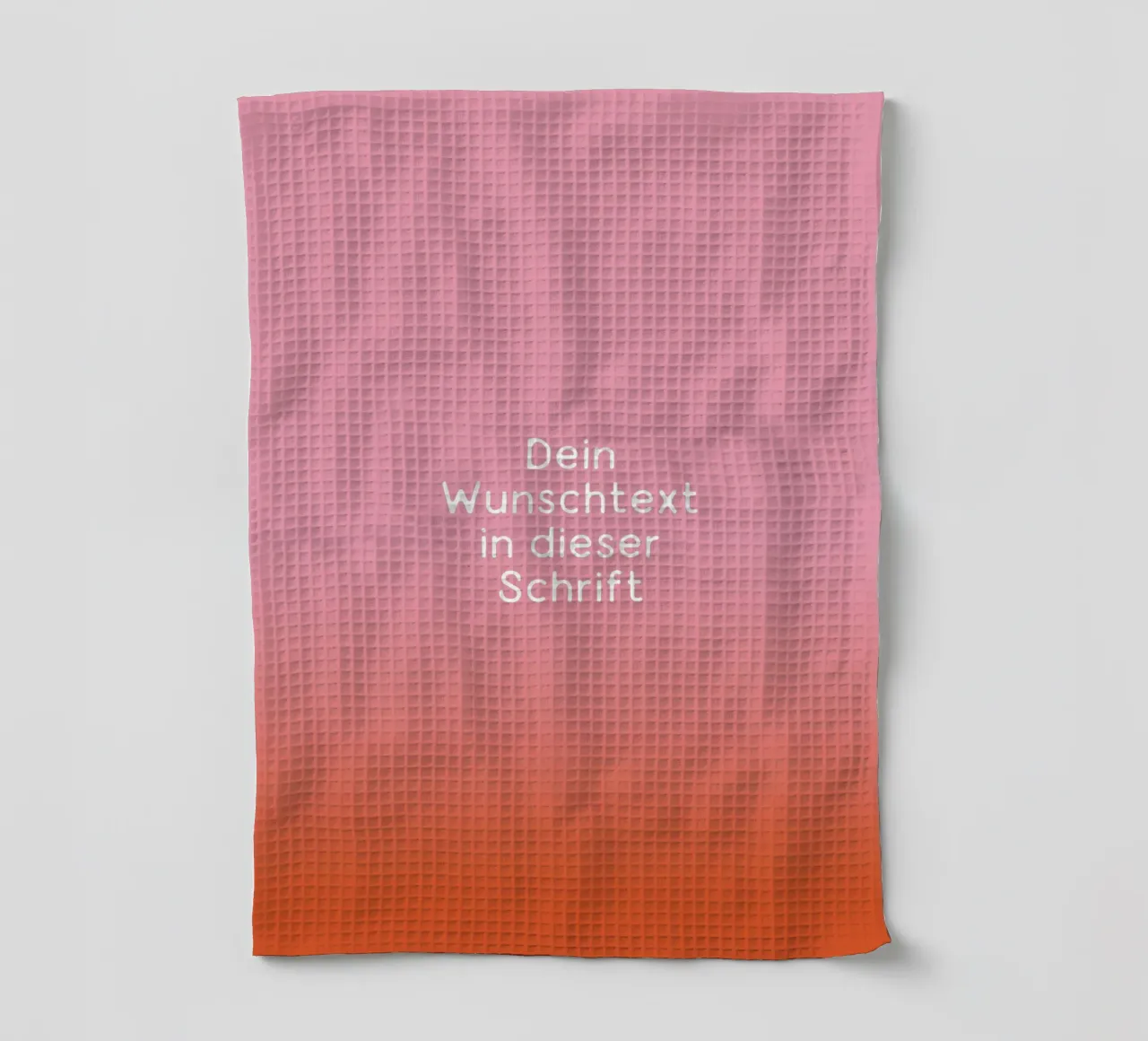 Wunschtext Rosarot Fade Gradient Geschirrtuch von BAINAI KIDS