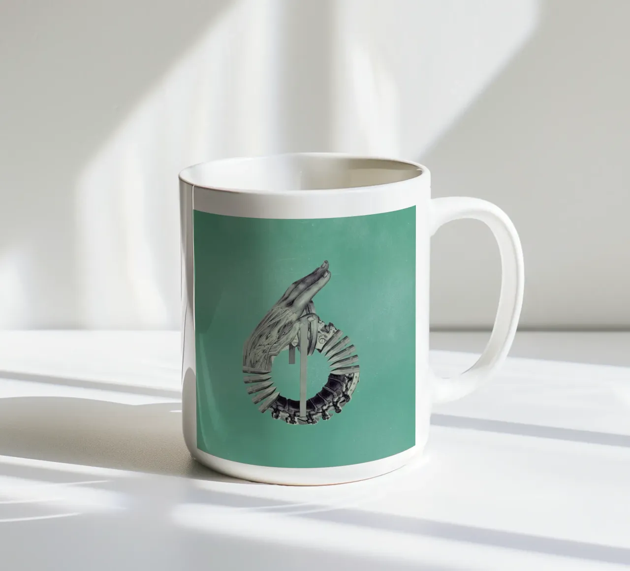 Steampunk Alphabet Number 6 Keramik Tasse von Birgit Palma