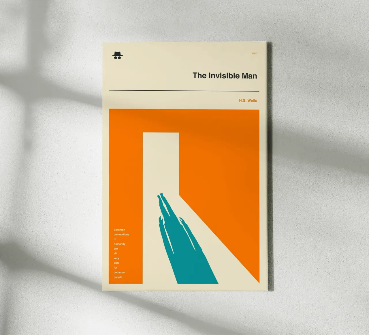 THE INVISIBLE MAN canvas with Floater frame by Jazzberry Blue