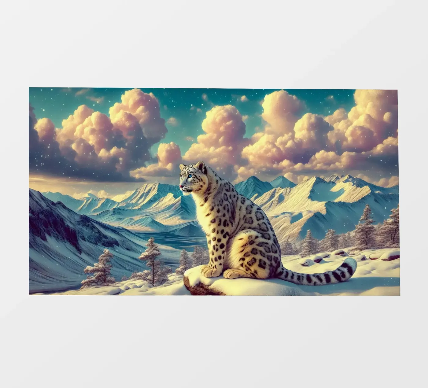 WHITE LEOPARD pellicola backlit da RUBIANT ART