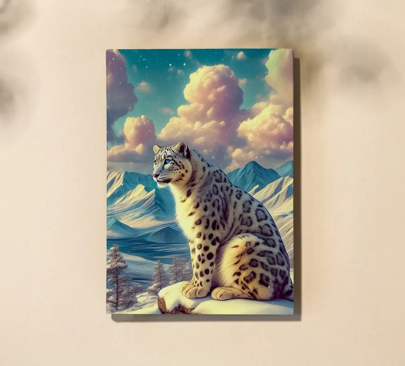 WHITE LEOPARD notebook by RUBIANT ART