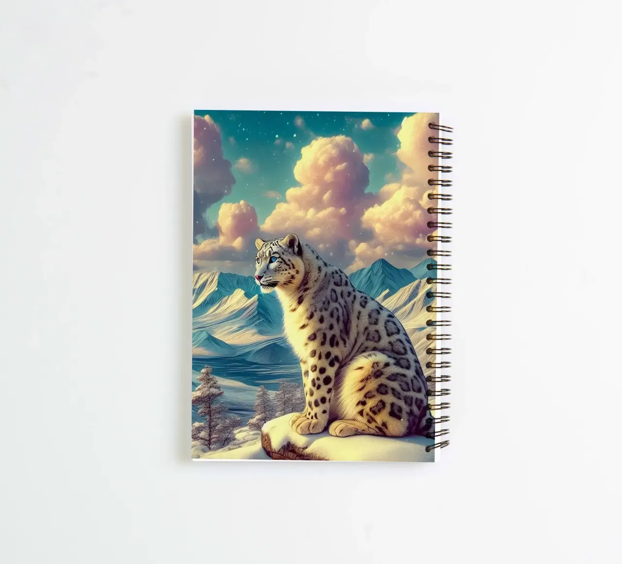 WEISSER LEOPARD Ringbuch von RUBIANT ART