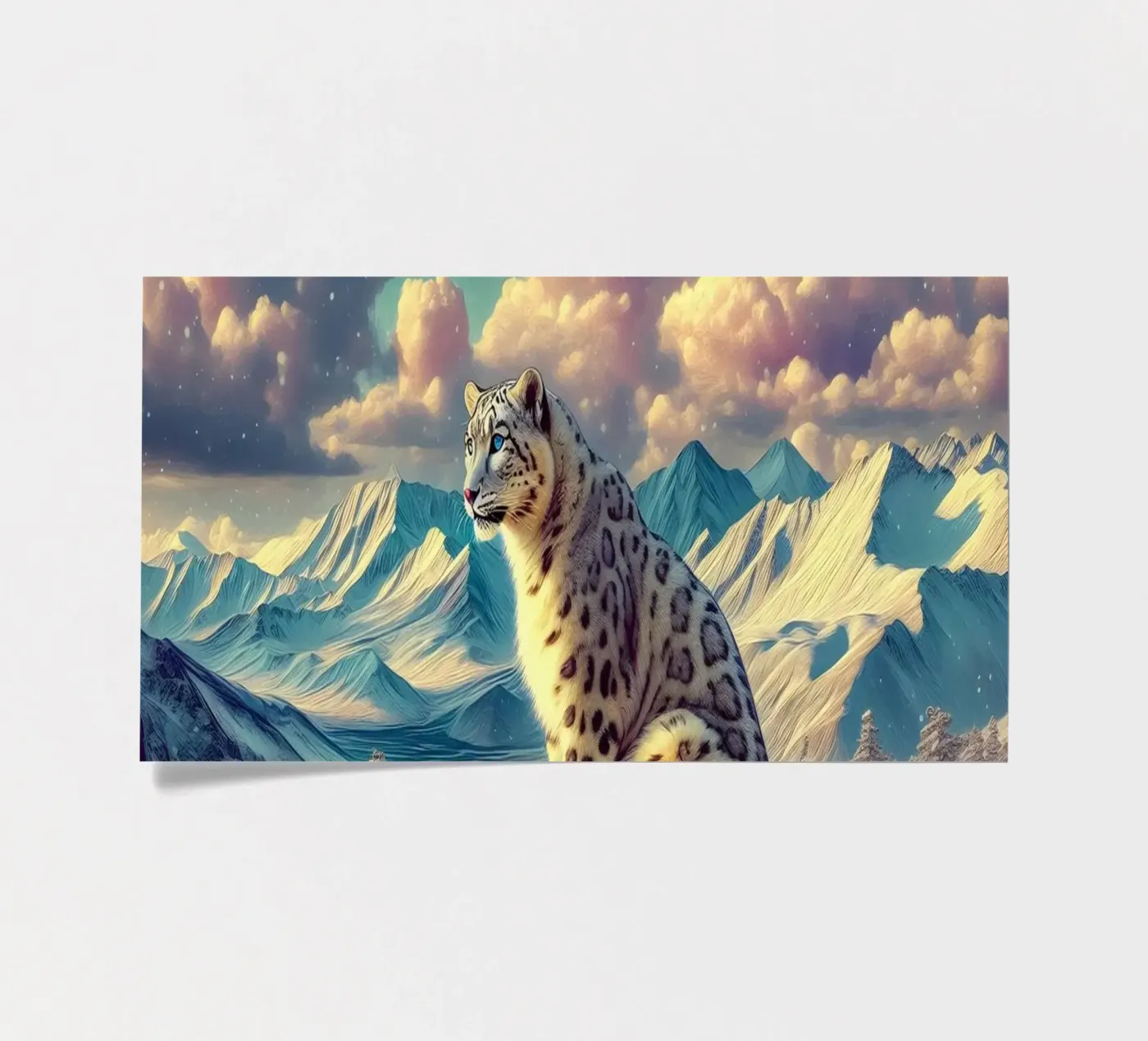 WHITE LEOPARD sticker sheet by RUBIANT ART