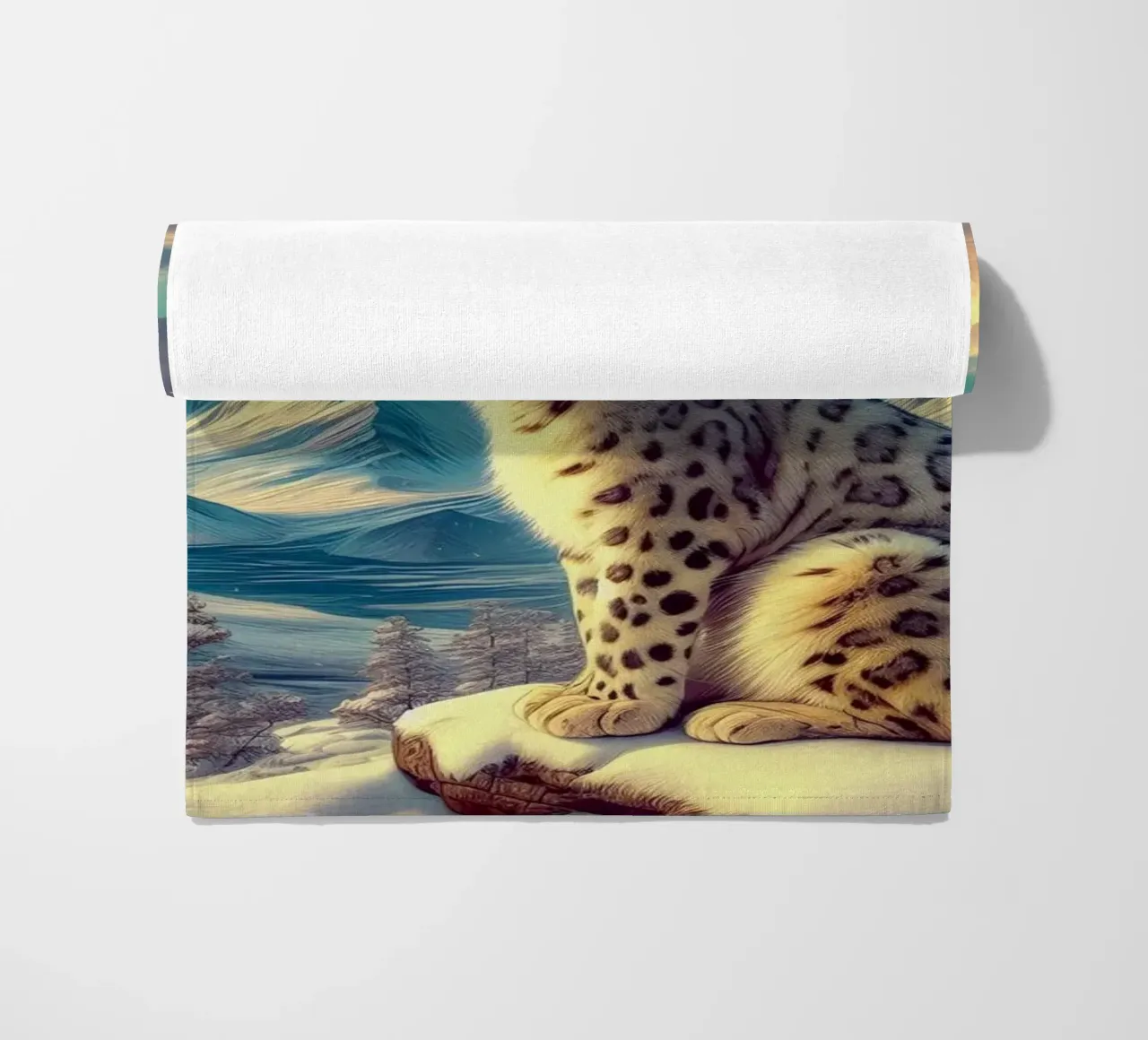 WHITE LEOPARD telo mare da RUBIANT ART
